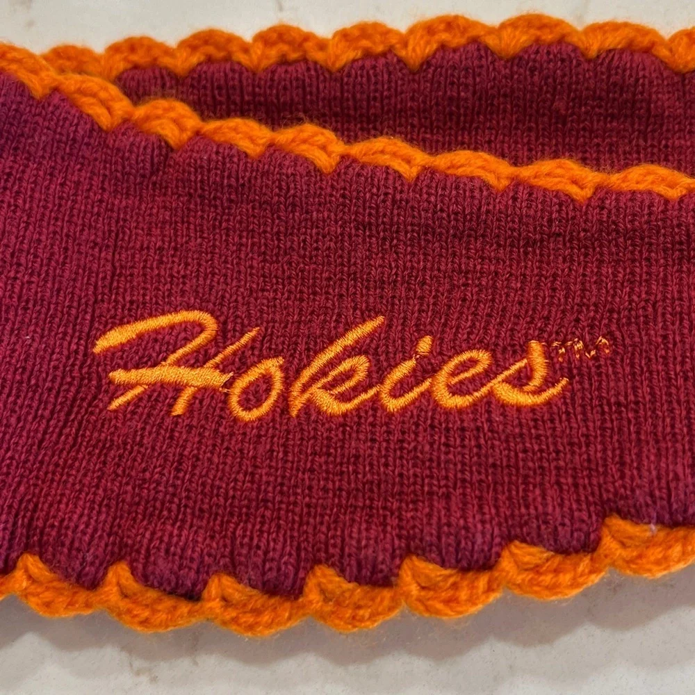 Lot of 2 Winter Knit Headbands – Virginia Tech Hokies & Cream Knit - Picture 4 of 8